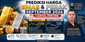 prediksi harga emas dan perak September 2026